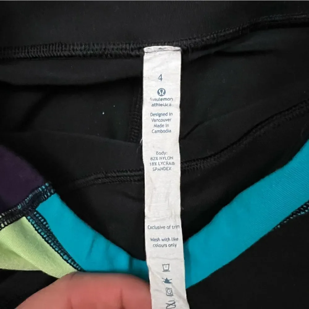 Lululemon Color Block Capri Fit Leggings